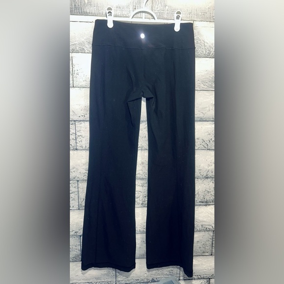 Lululemon Groove Pant Black/Quilting Winter 20 Reversible 8 Flared Yoga Pants - Picture 4 of 8